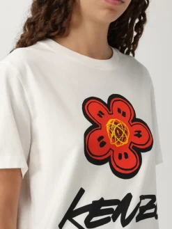 T-shirt Kenzo in cotone con logo a contrasto