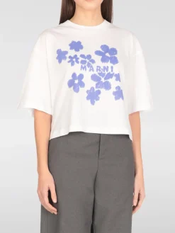 T-shirt Marni in cotone con stampa logo