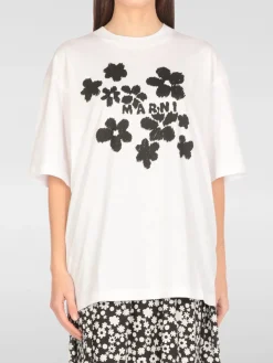 T-shirt Marni in cotone con stampa logo