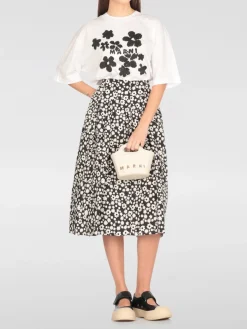 T-shirt Marni in cotone con stampa logo