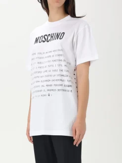T-shirt Moschino Couture in cotone con stampa slogan