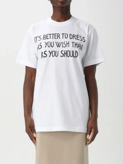 T-shirt Moschino Couture in cotone con slogan