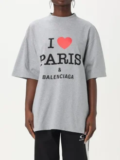 T-shirt oversize con stampa I Love Paris Balenciaga