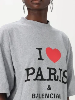 T-shirt oversize con stampa I Love Paris Balenciaga