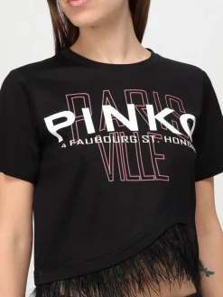 T-shirt Pinko con piume