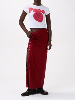 T-shirt Rabanne in cotone con stampa