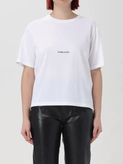 T-shirt Saint Laurent in cotone con logo
