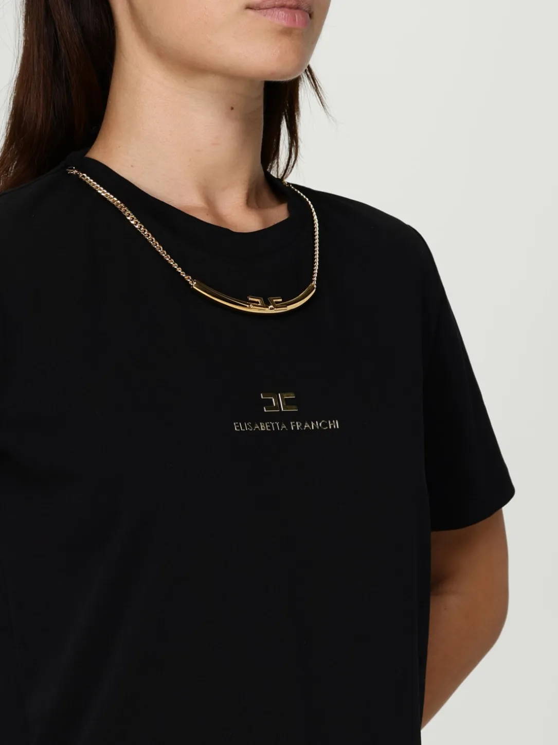 T-shit in cotone con gioiello Elisabetta Frachi