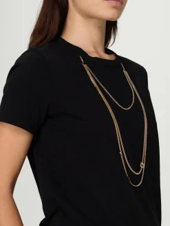 T-shit in cotone con gioiello Elisabetta Frachi