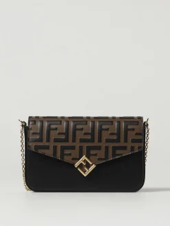 Wallet On Chain FF Diamonds Fendi in pelle
