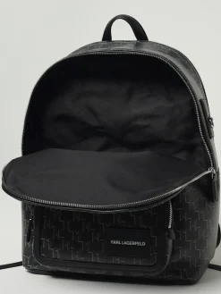 Zaino Karl Lagerfeld in pelle sintetica con monogram all over