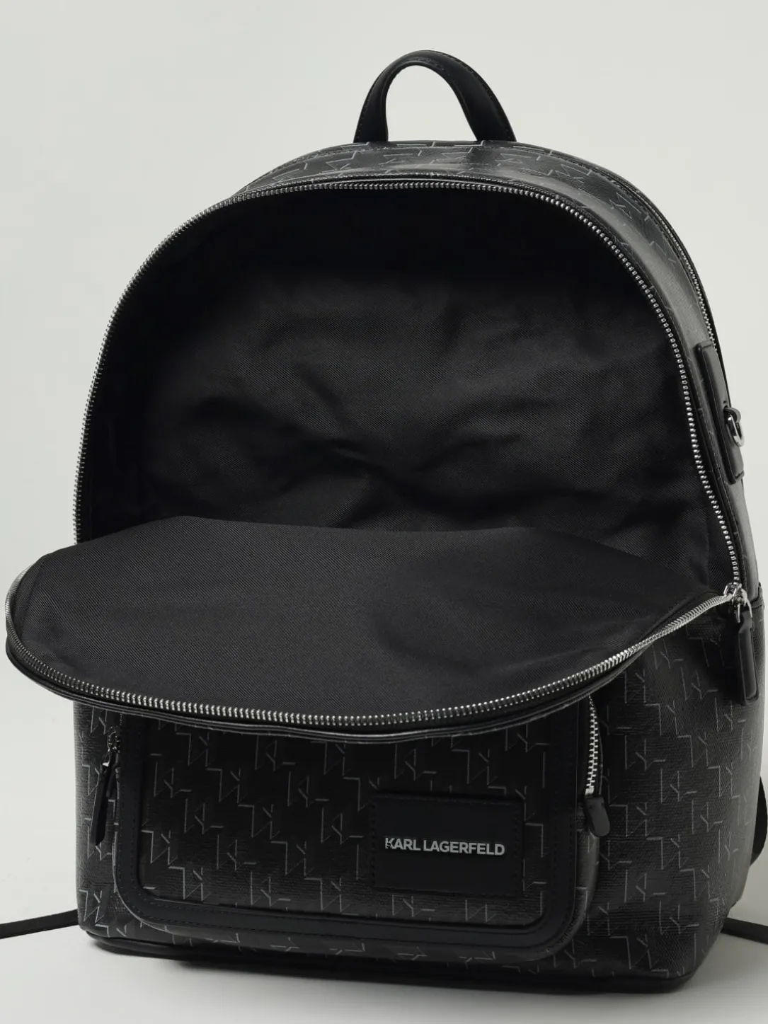 Zaino Karl Lagerfeld in pelle sintetica con monogram all over