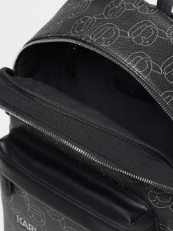 Zaino Karl Lagerfeld in pelle sintetica a grana con logo all over