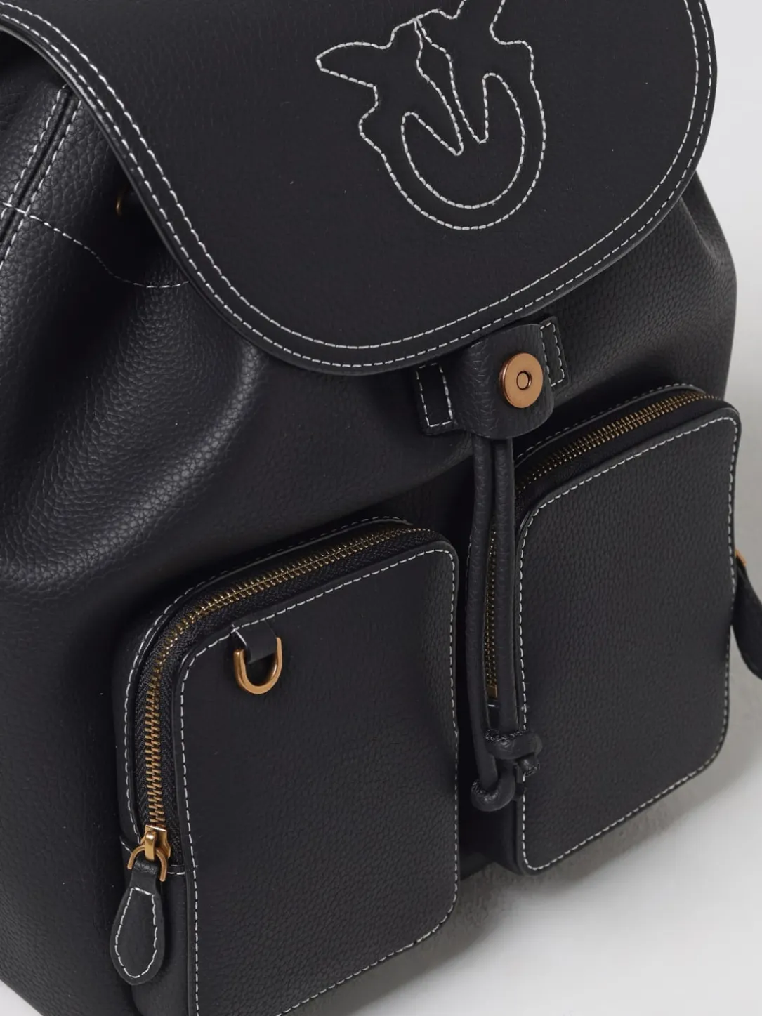 Zaino Love Birds Pinko in pelle bottalata