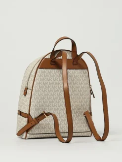Zaino Rhea Medium Michael Kors in cotone spalmato con monogram all over