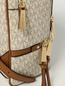 Zaino Rhea Medium Michael Kors in cotone spalmato con monogram all over