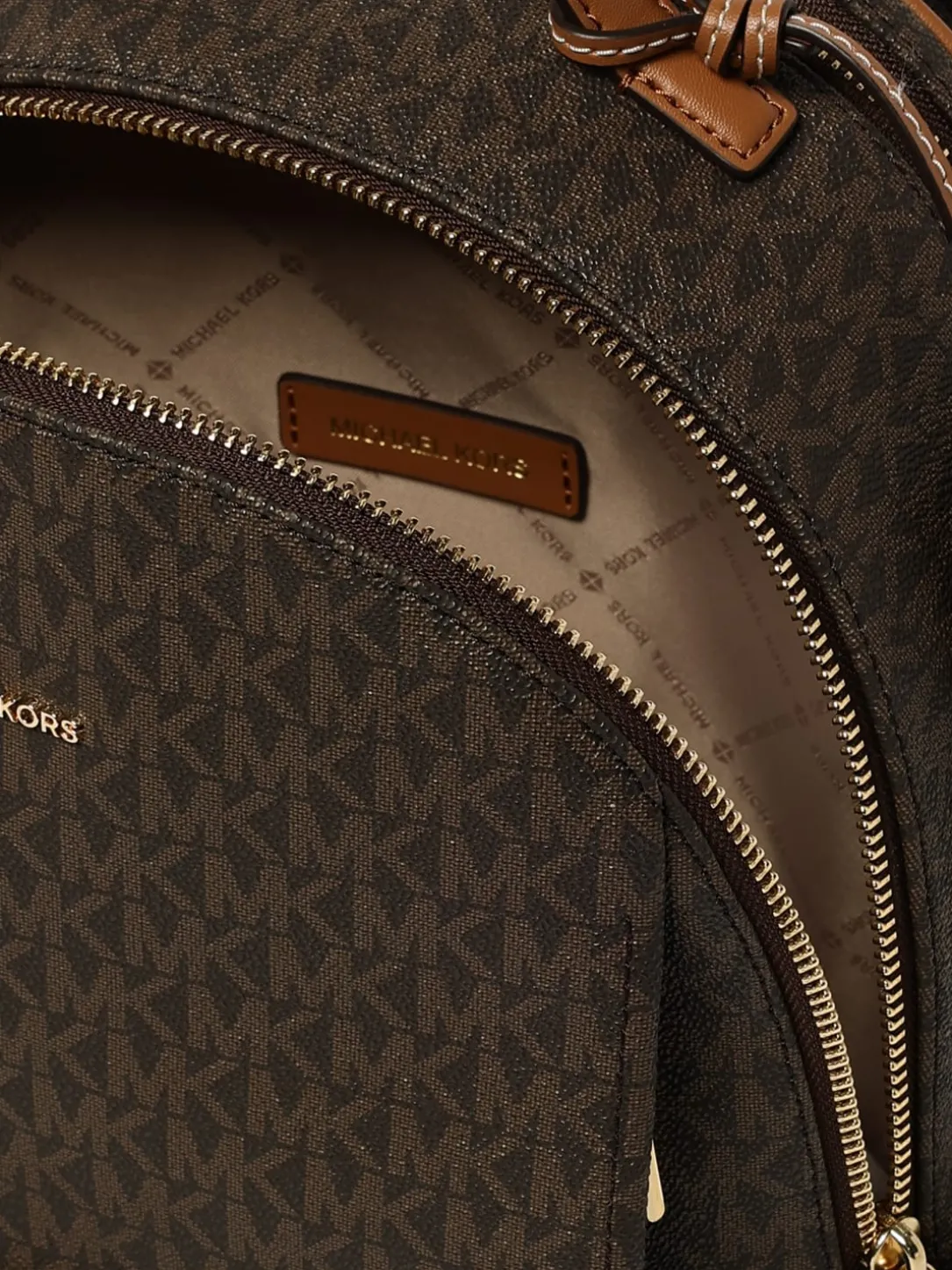 Zaino Sable Michael Kors in cotone spalmato con monogram MK all over